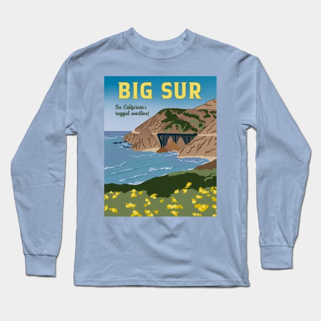 See Big Sur Long Sleeve T-Shirt by Erika Lei A.M.